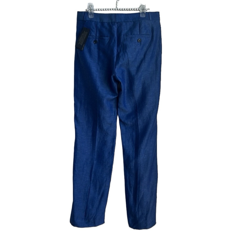 Banana Republic Logan-Fit Linen-Blend Pants Royal Blue - Picture 3 of 14